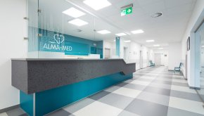 Wnętrza przychodni ALMA-MED